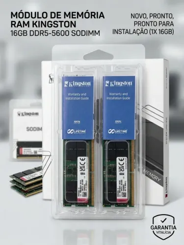 Memória Ram Kingston 16gb Ddr5 5600mhz Notebook Sodimm (UNIDADE)