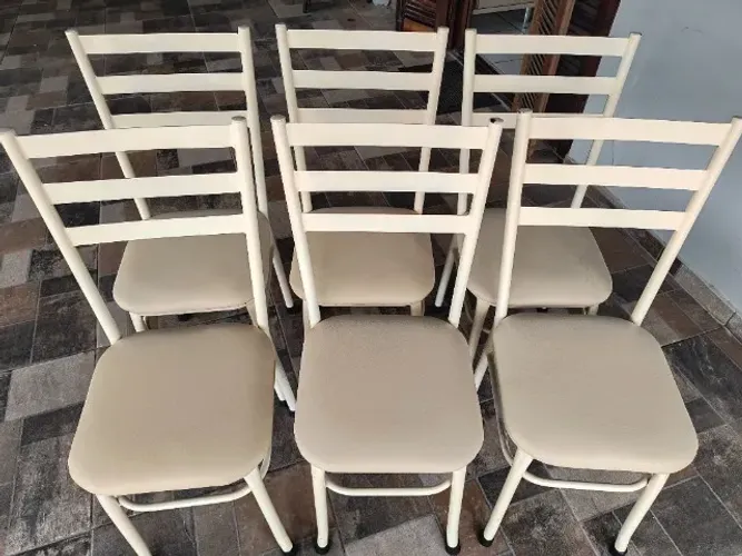 CONJUNTO DE 6 CADEIRAS E UMA NAMORADEIRA COM 2,15 X 0,48