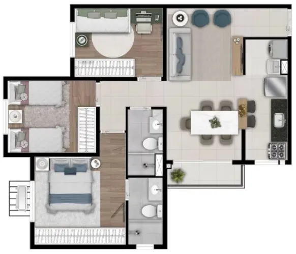 Apartamento 3Q no Setor Sudoeste - Now Praça C8