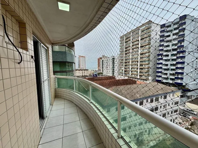 Apartamento 52m à venda na Guilhermina, Praia Grande, com vista mar
