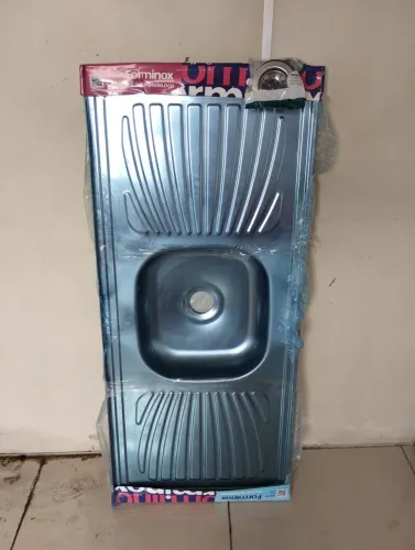 Pia Inox Concretada 1,20 x 0,50 Nova