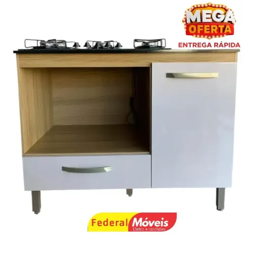 Balcão para Cozinha com Pré Recorte p/ 4 ou 5 bocas - Mega Promoção