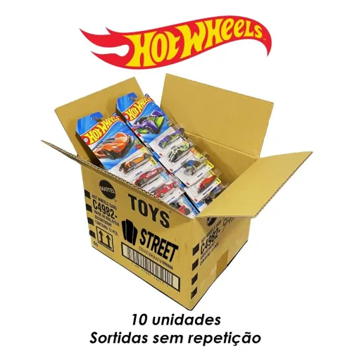 10 Hot Wheels sem respetições