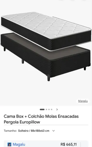 Cama de solteiro box