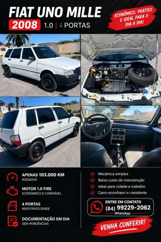 Fiat Uno Mille 1.0 Fire/ F.flex/ Economy 4P 2008