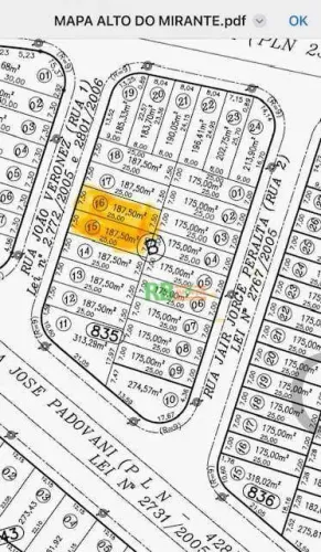 Terreno à venda, 187 m² por R$ 210.000,00 - Alto do Mirante - Paulínia/SP