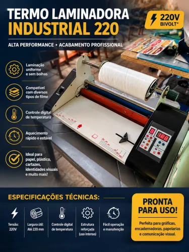 Termo Laminadora industrial 220V