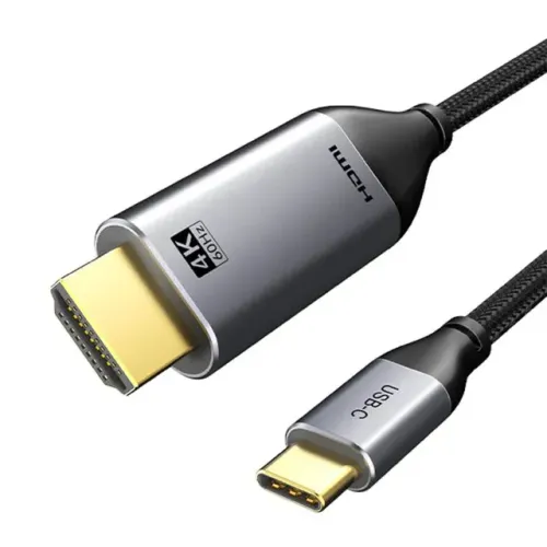 Cabo HDMI Para USB Tipo C, até 4K 60 Hz, 2 Metros, Thunderbolt 3, Novo, Lacrado