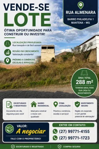 VENDE-SE LOTE - BAIRRO PHILADÉLFIA 1