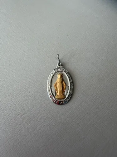 Medalha Ouro Branco 18 k Nossa Senhora