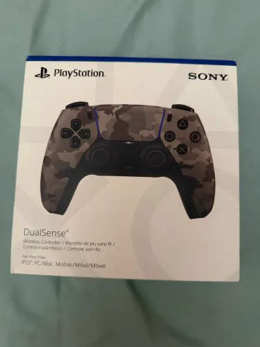 Controle PS5 e para PC sem Fio DualSense Sony Camuflado Cinza