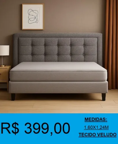 Cabeceira queen veludo - compre hoje e receba amanhã