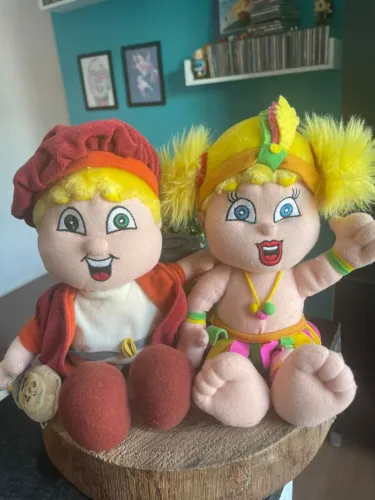 Pelúcia Boneca Xuxa + Guto Xuxinha Índia Antiga - Usado