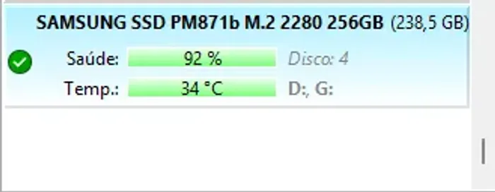 SSD M.2 Samsung PM871b 256 GB
