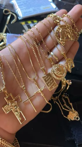 Corrente Banho a ouro legítimo com garantia joia idêntica a Ouro