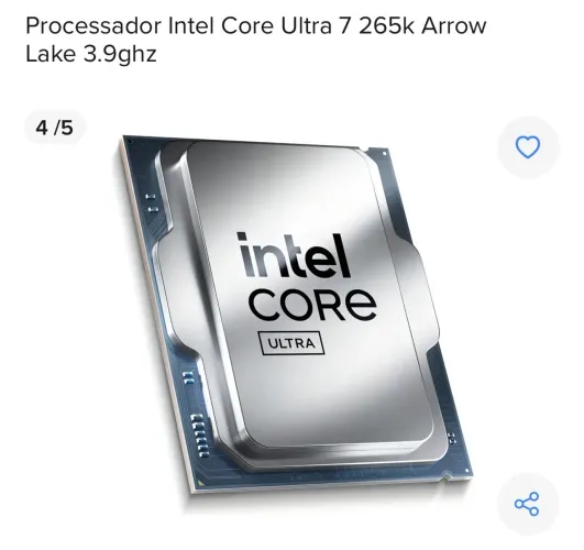 PROCESSADOR GAMER ULTRA 7 265K OEM NOVO I3 I5 I7