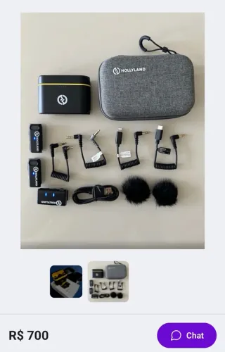 Hollyland Lark M1 Microfone sem fio para iPhone Android