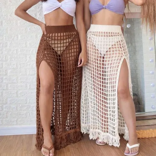 Saia saída de praia Tricô - MODA PRAIA