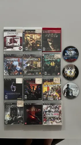 Lote 15 Jogos PS3 Mídia Física - Raridades e Edições Especiais Completas