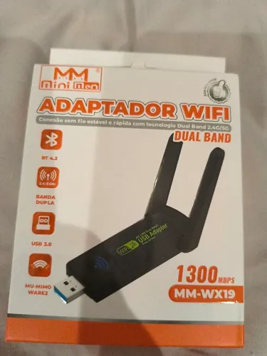 Adaptador wifi dual band usd plug n play. 1300mbp5 novo lacrado.