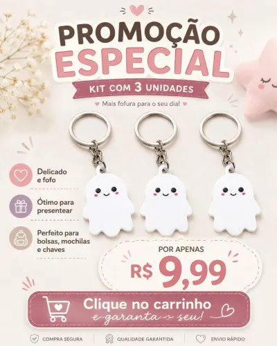 Chaveiro Fantasminha Fofo