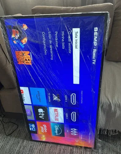 TV SEMP 50 polegadas SmartTV-4K-Com suporte de parede Novo! Com garantia e entrega grátis