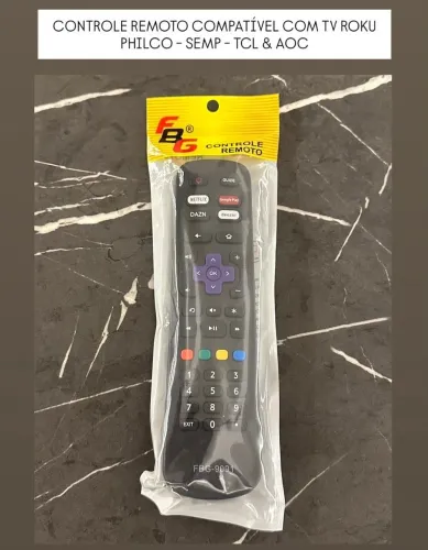 Controle compatível com as tvs que tem o sistema roku