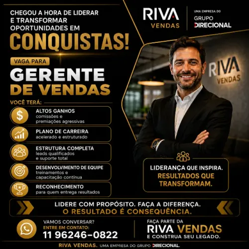 Vaga Gerente de Vendas
