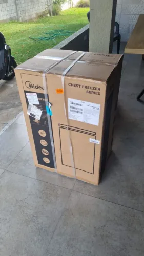 Freezer Horizontal Midea 100L Preto Novo Na Caixa C/ Garantia
