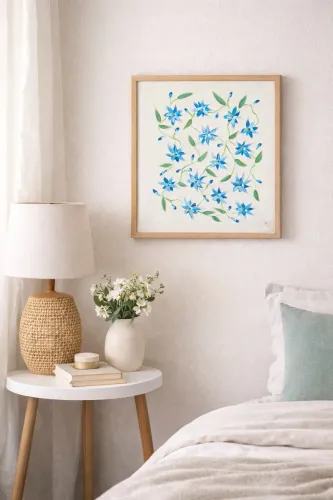 Onde a Calma Floresce - pintura autoral Vanessa Dantas