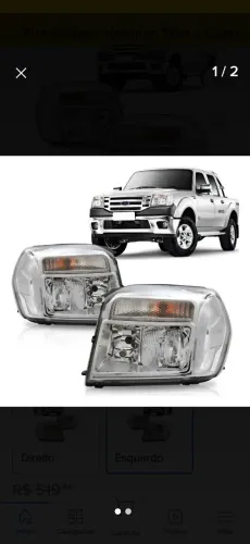 Par farois ranger 2009 a 2012 usados original 