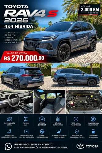 Toyota RAV4 2.5 S 4X4 Hybrid Aut. 2026