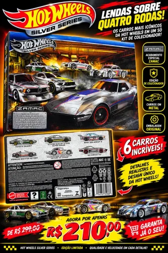 Kit Hotwheels 6 Zamac 2026