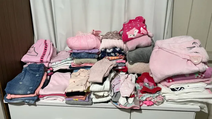 Enxoval bebê menina tamanho M a 1 ano 