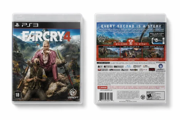 Este é um jogo físico Far Cry 4 para o console PlayStation 3.