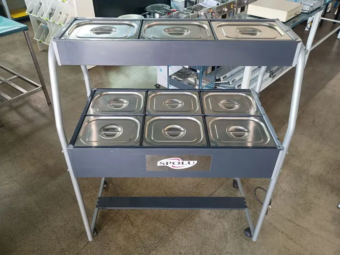 Buffet Térmico Combinado Banho Maria 6 Cubas Quentes 3 Frias - Spolu