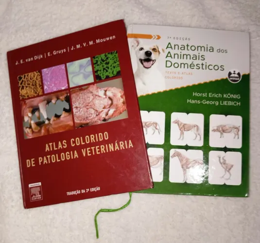 Kit Livros Veterinária - Anatomia dos Animais domésticos + Atlas Colorido de Patologia Vet