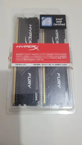 Memória RAM para PC Desktop HyperX Fury DDR4 16GB (2x8GB) 3600MHz CL17