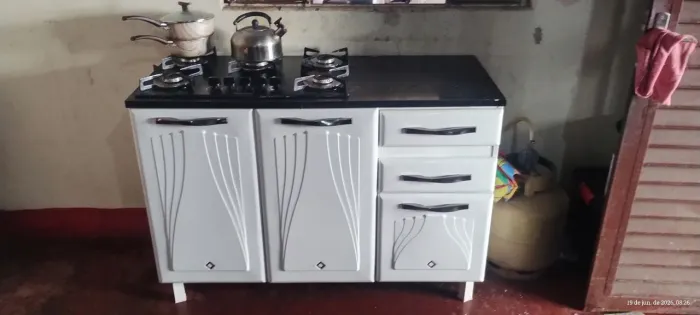 Cooktop 5 bocas e bancada