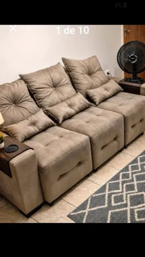 Sofa retrátil 3 lugares da fábrica 