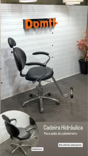 Cadeira de salão hidráulica em até 6x sem juros