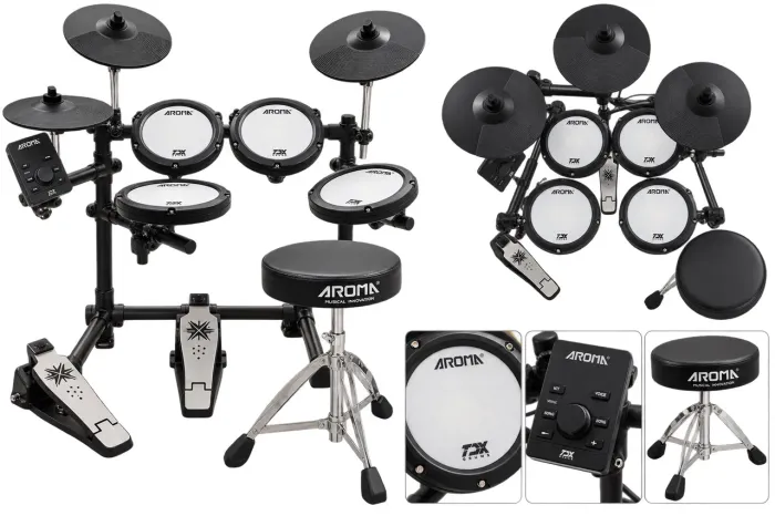 Bateria Eletrônica AROMA TDX-18 + Banco + fone - Excelente Estado