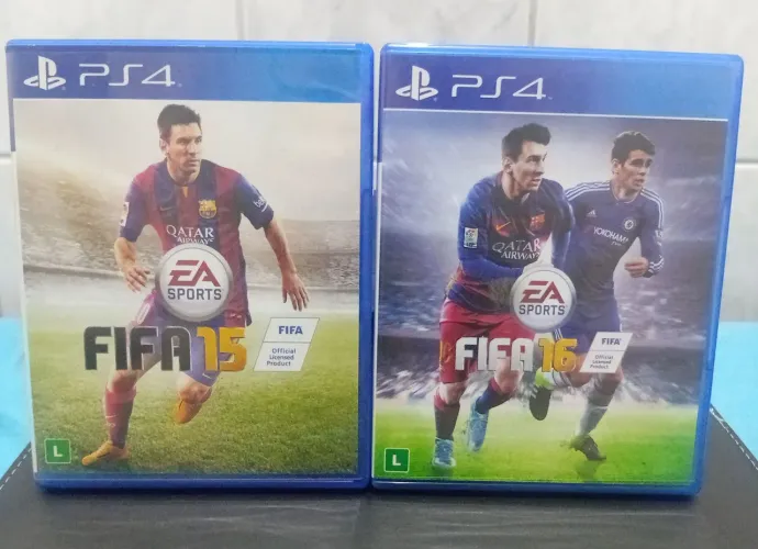 Jogos FIFA 15 e FIFA 16 Originais para PS4 com Encartes.