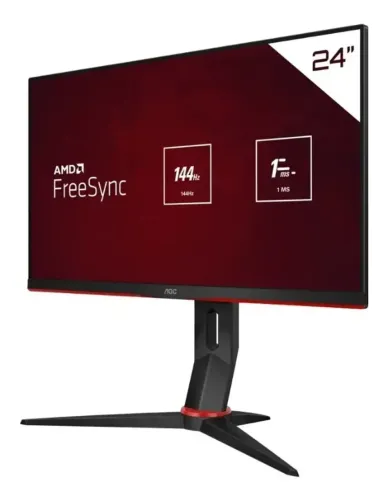 Monitor Gamer HERO 23,8'' 144Hz IPS FreeSync 24G2/BK Cor Preto/Vermelho AOC | USADO.