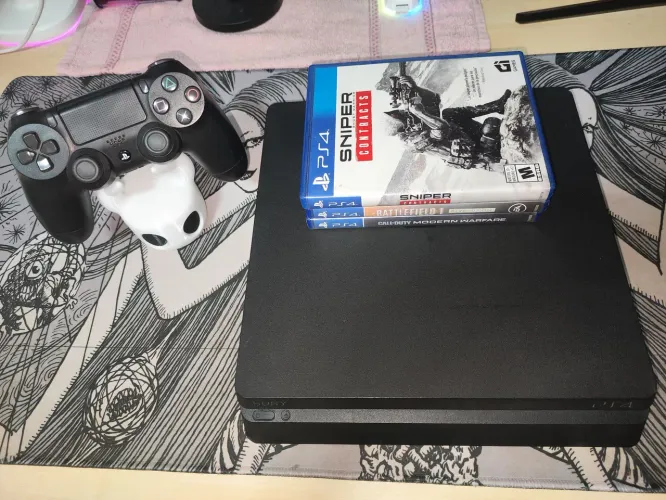 PS4 Slim 500GB e Controle Original