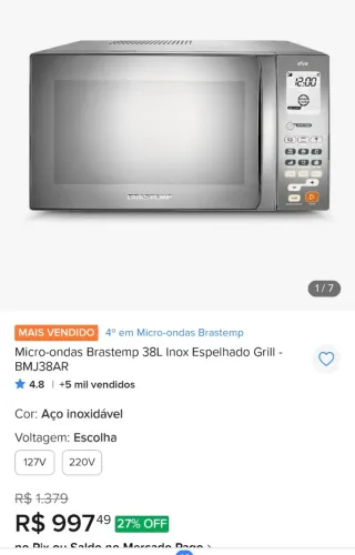 Microondas Brastemp ative