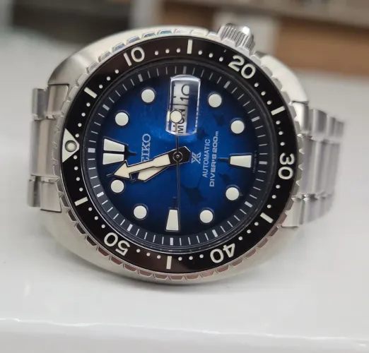 Seiko Prospex King Turtle Manta Ray SRPE39 Edição Especial Save the Ocean