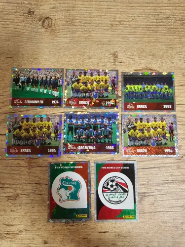 Lote 8 Figurinhas Brilhantes Copa do Mundo 2026 Panini