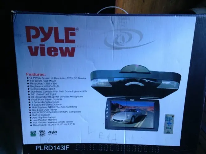 Monitor de Teto Automotivo com DVD Pyle PLRD143IF