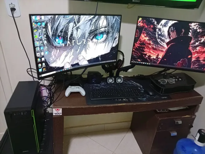 PC GAMER COMPLETO + 2 MONITORES + SETUP COMPLETO